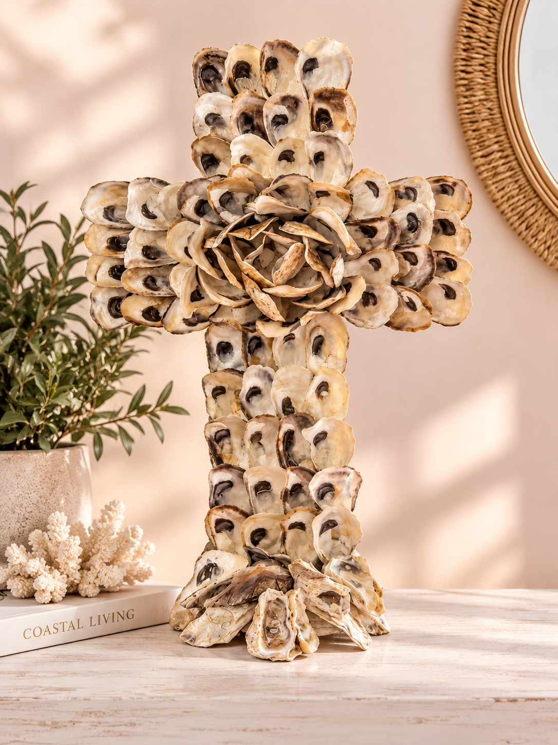 Oyster Shell Cross – Large
