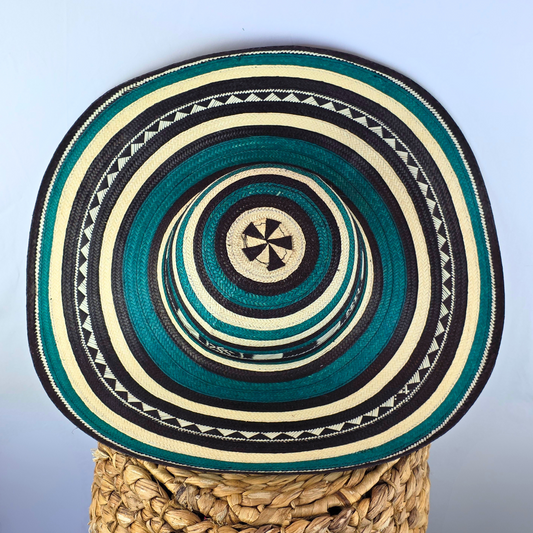 Traditional Colombian Palm Hat — Large