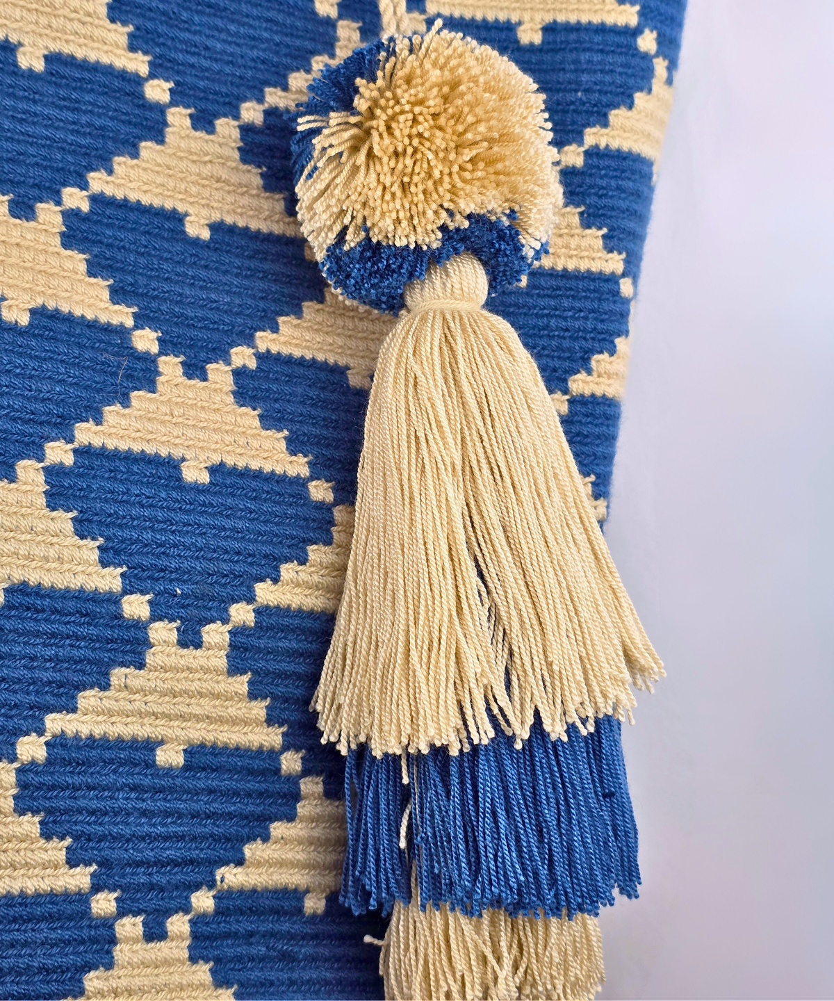 Handmade Wayuu Blue Beach Bag